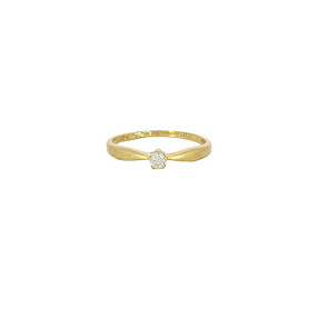 Bague Solitaire en Or et...
