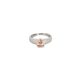 Bague Solitaire en Or Blanc...