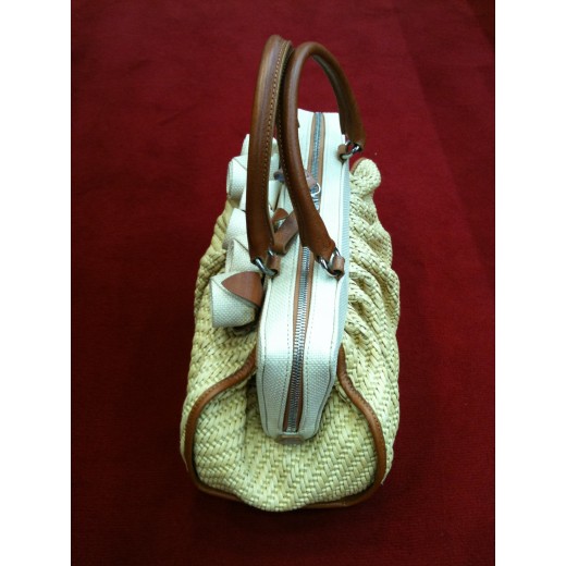 Sac Valentino en paille et cuir