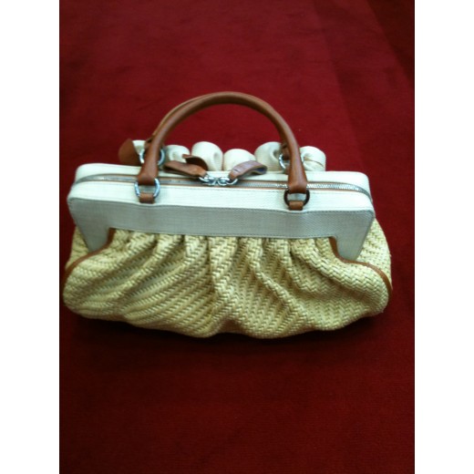 Sac Valentino en paille et cuir