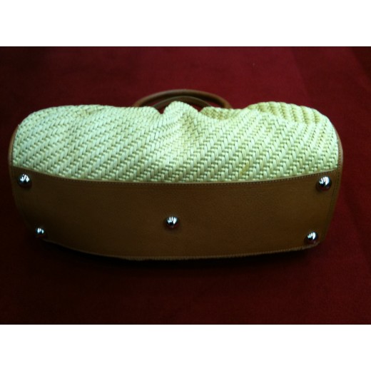 Sac Valentino en paille et cuir