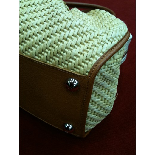 Sac Valentino en paille et cuir
