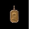 Médaille ancienne Vierge en or et nacre