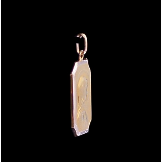 Médaille Ancienne En Or 18 Carats Avec Incrustation De Nacre - Bijou D'occasion
