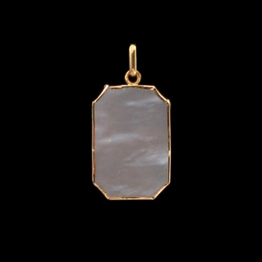 Médaille Ancienne Vierge en Or et Nacre