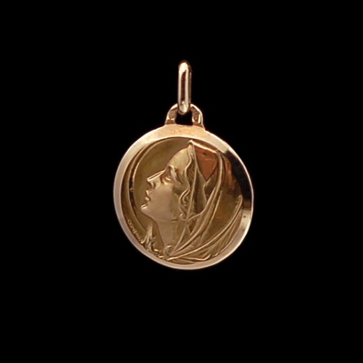 Médaille ancienne Vierge en or