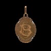 Médaille ancienne Vierge en or et perles