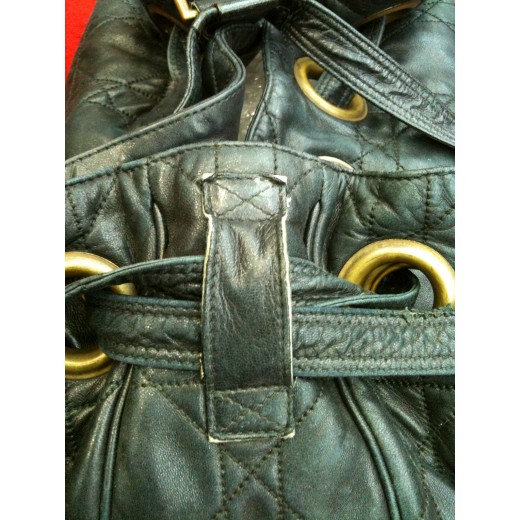 Sac Dior Cannage GM en cuir noir