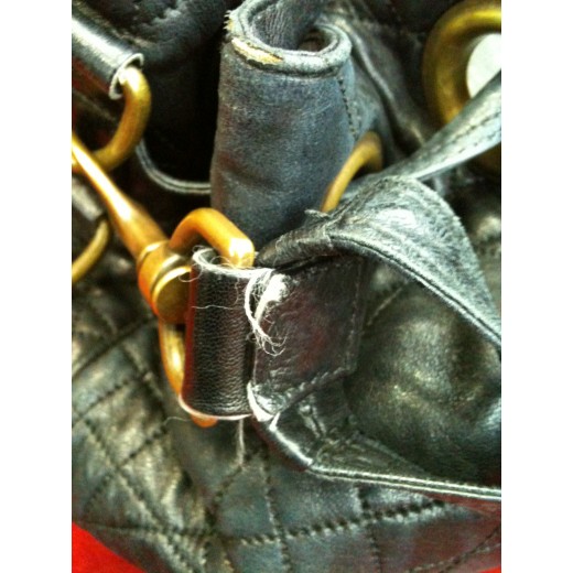 Sac Dior Cannage GM en cuir noir