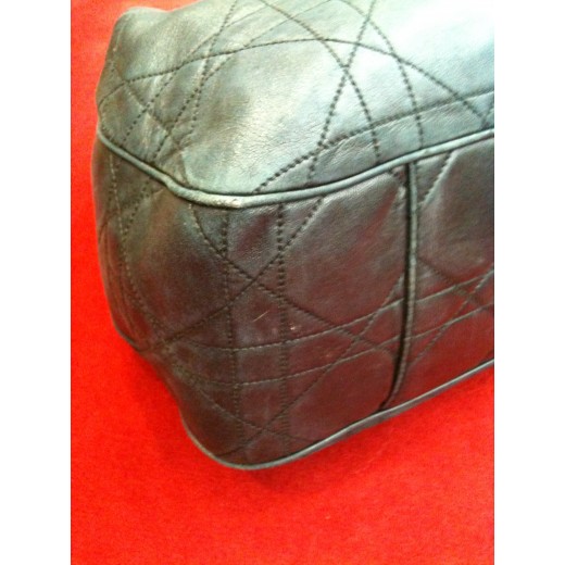 Sac Dior Cannage GM en cuir noir