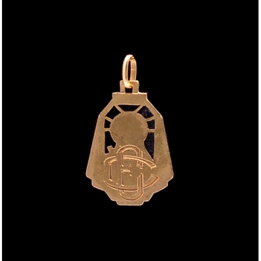 Médaille ancienne Vierge en or