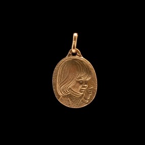 Médaille ancienne Enfant en or