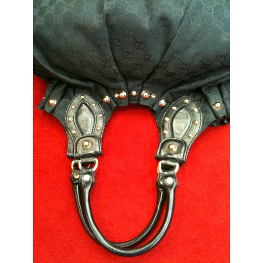 Sac Gucci Pelham MM en tissu et cuir noir