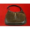 Sac Gucci en cuir et daim marron