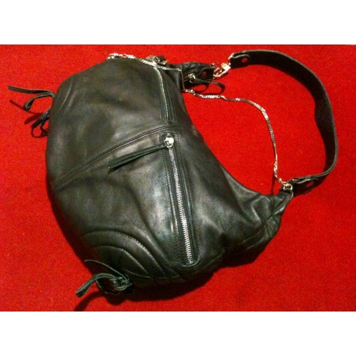 Sac Sonia Rykiel en cuir noir