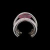 Bague moderne en or, diamants et rubis