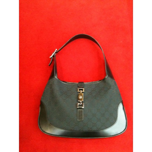 Sac Gucci en tissu et cuir noir