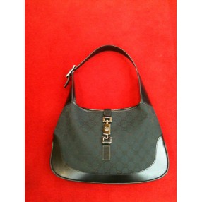 Sac Gucci en tissu et cuir noir