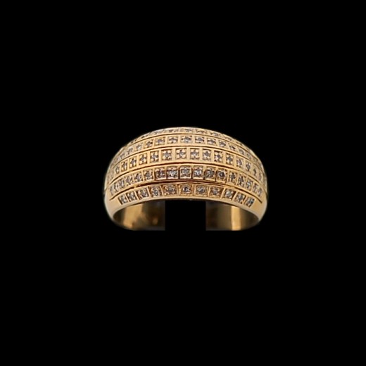 Bague moderne en or et diamants