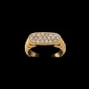 Bague moderne godron en or et diamants