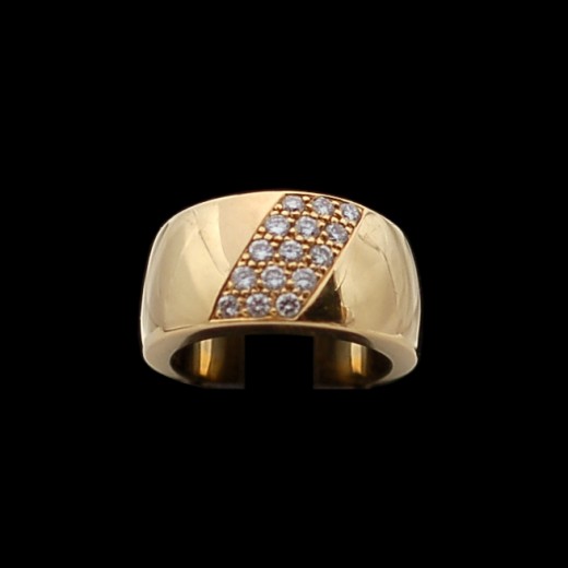 Bague moderne en or et diamants