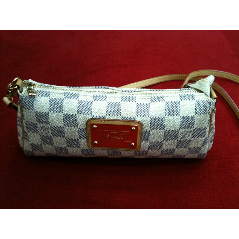 LOUIS VUITTON pochette Eva Femme sac à bandoulière N55213 Damier Ebene  Toile Damier ebène ref.209878 - Joli Closet