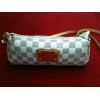 Pochette  Louis Vuitton Eva en toile damier azur