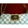 Pochette  Louis Vuitton Eva en toile damier azur