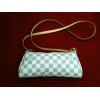 Pochette  Louis Vuitton Eva en toile damier azur