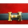 Ceinture Hermès H marine/ vert