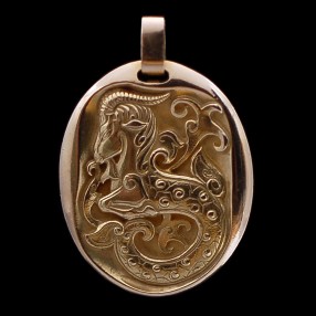 Pendentif Cartier Signe du zodiaque Capricorne en or