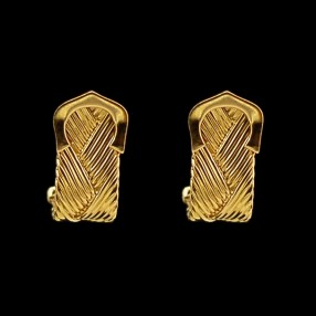 Boucles d'oreilles Cartier C en or