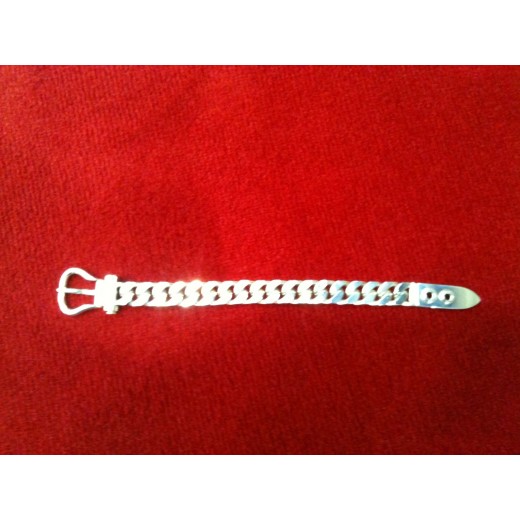 Bracelet Hermès Sellier en argent