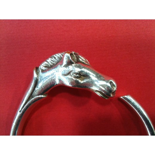 Ensemble De Boutons De Manchette (studs) Smoking Tête De Cheval En Argent Sterling - Marque Rick Cameron - Occasion élégante