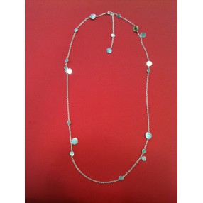 Sautoir Hermès Confettis en argent et or rose