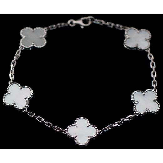 Bracelet Van Cleef & Arpels Alhambra Vintage en or et nacre