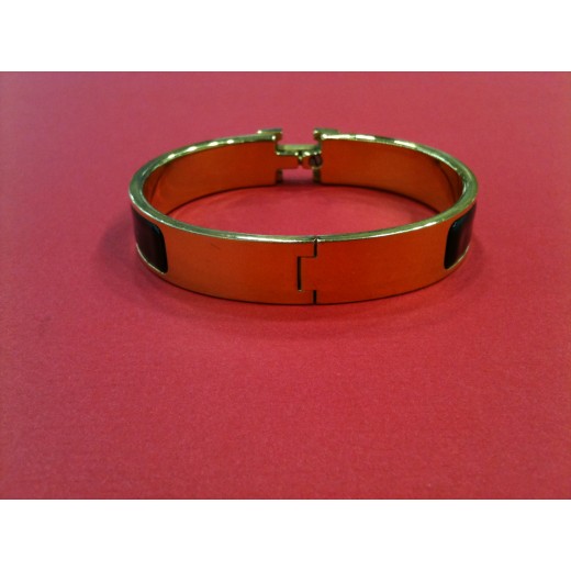 Bracelet Hermès H en émail noir