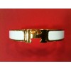 Bracelet Hermès H en émail blanc
