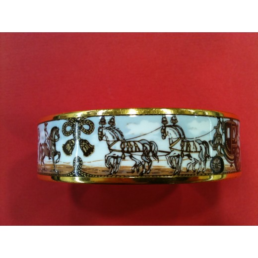 Bracelet Hermès large en émail 