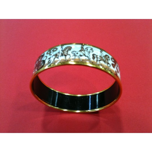 Bracelet Hermès large en émail 