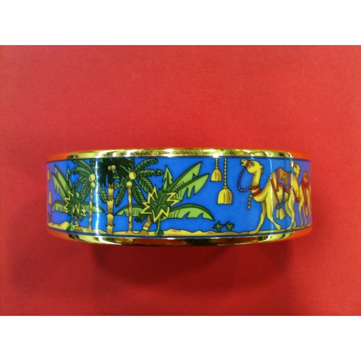 Bracelet Hermès large en émail Chameaux
