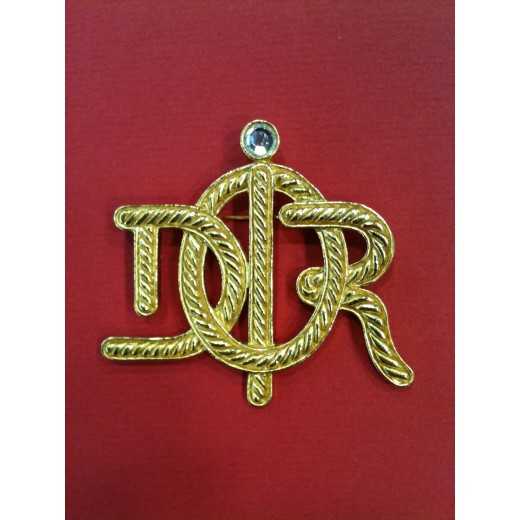 Broche Christian Dior en plaqué or