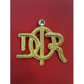 Broche Christian Dior en plaqué or