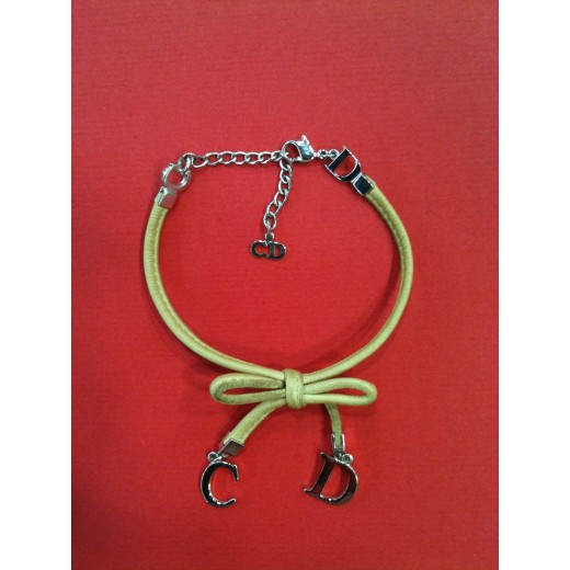 Bracelet Christian Dior en cuir camel