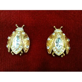 Boucles d'oreille Christian Dior Coccinelles