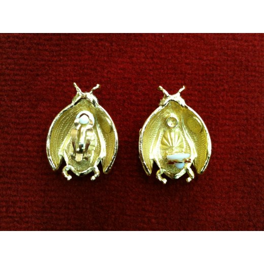 Boucles d'oreille Christian Dior Coccinelles