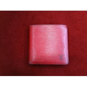 Portefeuille Louis  Vuitton  en cuir épi rouge
