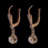 Boucles d'oreilles dormeuses deux ors