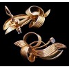 Boucles d'oreilles clips nœuds en or et diamants