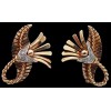 Boucles d'oreilles clips en or et diamants